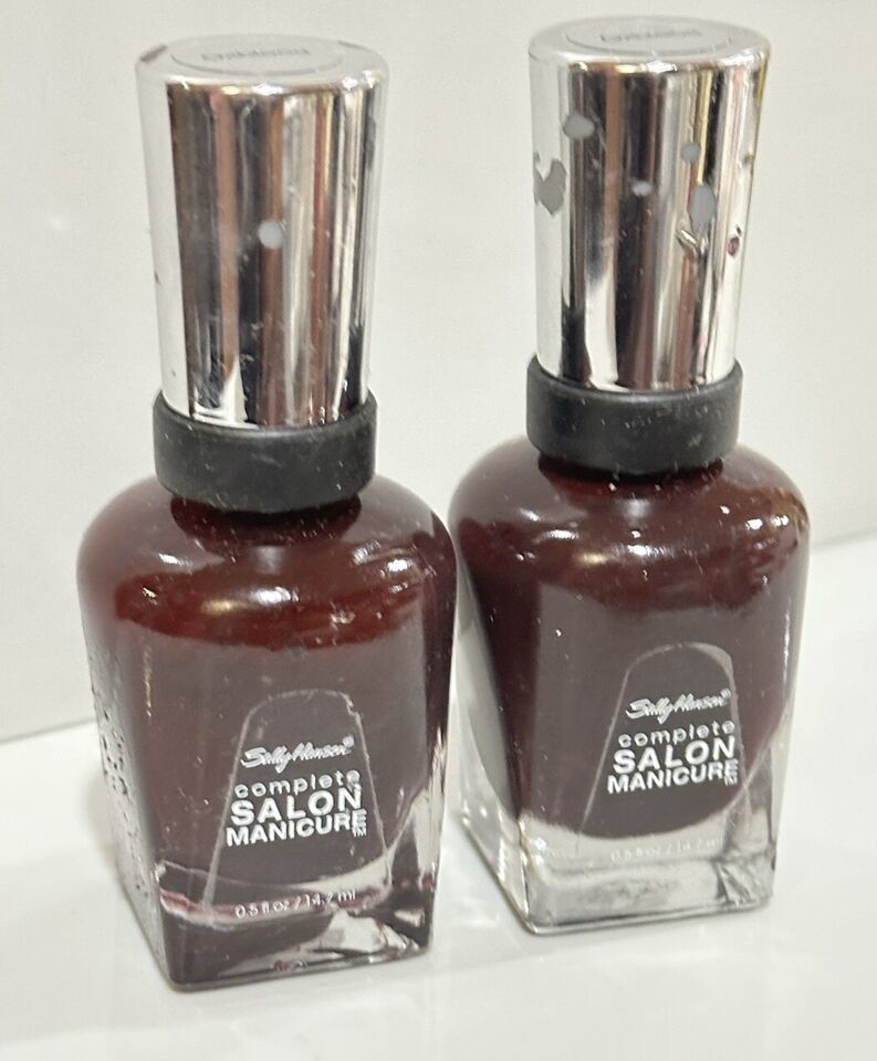 2X Sally Hansen Complete Salon Manicure Nail Polish - Oxblood - 0.5 oz HTF - $10.41