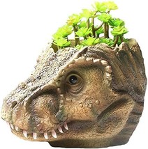 Youfui Head Planter Pot For Plants - Dinosaur Face Planter For Live Plants - £25.97 GBP