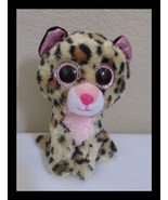 Ty Beanie Boos Livvie The Leopard Big Pink Glitter Eyes NO TAG - $9.76 CAD