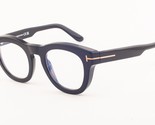 Tom Ford 5873 001 Shiny Black / Blue Block Eyeglasses TF5873-B 001 49mm - £181.07 GBP