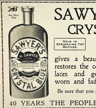 1901 Sawyer&#39;s Crystal Blue Victorian Laundry Detergent Advertisement - £10.92 GBP