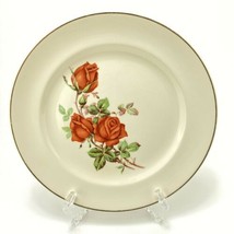 Vintage Universal Pottery Rose American Beauty Roses Oven Proof 9&quot; Plate - £12.27 GBP