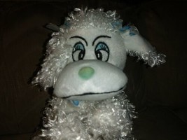 Toy Factory Paris The French Poodle Plush 12&quot; White Blue Stuffed Animal Ages 3+ - $19.79