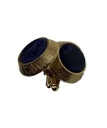 Vintage Blue Sodalite or Lapis Gemstone? Dante Cufflinks Gold Tone MCM   - $363.64 MXN