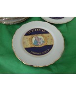 Vintage WEBER LIEBFRAUMILCH WINE  PLATES SET of 12 GERMANY  gilded - £40.21 GBP