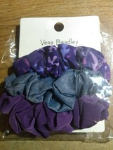 New Vera Bradley Set of 3 Scrunchies Paisley Amethyst 25125-P71 - £7.90 GBP