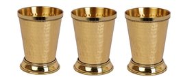 Brass Cocktail Drinkware Mint Julep Cups 12-OUNCE Gold Finish Cocktail Tumbler F - £49.84 GBP