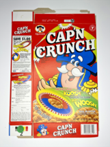 1996 Empty Cap&#39;n Crunch Mini Woosh Offer 16OZ Cereal Box SKU U198/175 - £15.12 GBP