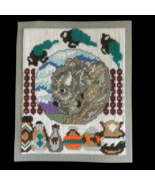 VTG Plastic Canvas Native American Spirit of the Buffalo Needlepoint Art... - £37.21 GBP