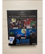 Disney The Nightmare Before Christmas Jigsaw Puzzle 3 Puzzles 300 500 70... - £31.44 GBP
