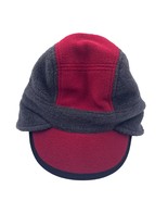 Gap Kids Fleece Winter Hat Beanie Gray Red Brim Size Youth Large XL - £11.43 GBP