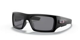 OAKLEY SI Ballistic Det Cord Sunglasses Matte Black USA Flag/Grey SI OO9... - $128.69