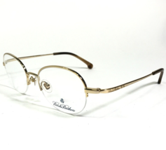 Brooks Brothers Eyeglasses Frames BB 1042 1172 Gold Round Half Rim 48-18... - $93.13
