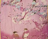 Dingsciu Polyester Scarf Lavender Purple Cherry Blossoms Birds Asian Floral - £18.76 GBP