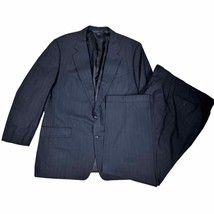 Gorgeous Hickey Freeman Pure Wool Blue Pinstripe Suit Men 46L - $222.75
