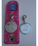 BORDER TERRIER ID TAG -  PET DOG TAG  ENGRAVED FREE - $374.40 MXN
