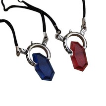 C9GF Trendy Dmc Devil May Cry 5 Dante Pendant Necklace Red Blue Gem Cosplay Neck - £12.57 GBP