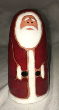 Terra Cotta Hand Painted Glazed Santa 5 Inches Beautiful Figurine - £9.05 GBP