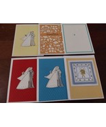 Wedding Congratulations Handmade Cards w/ Envelopes Textured Set 6 Greet... - $20.40
