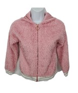 Belle Du Jour Pink Fuzzy Light Jacket Zip Hoodie Size M Girls Hooded - $9.85