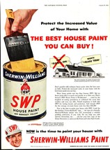 Tide Cleanest Wash In Town, Sherman-Williams Paint VINTAGE 1952 Print Ad 8x11 d4 - £17.71 GBP