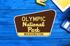 Olympic National Park Decal Sticker 3.75&quot; x 2.5&quot; Washington Park Vinyl Forest - £4.27 GBP