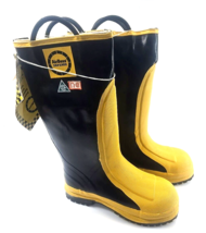 Airboss Defense Rubber Firefighter Boots Steel Toe Size 7.5 Medium Width... - £56.57 GBP