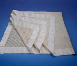 Vintage Baby Morgan? Carters? Peach Thermal Waffle Weave Satin Trim Baby Blanket - $118.80