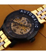 Brand New Designer Exclusive 22K 916% Gold Mens Man wrist Watch CZ Studded 17 - $12,162.15