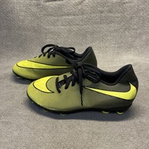 Nike JR Bravata II FG Ground Cleats Black Yellow 844442-070 KG - $14.85