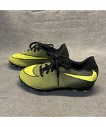 Nike JR Bravata II FG Ground Cleats Black Yellow 844442-070 KG - $14.85
