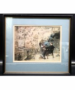 Vtg Litho Print Dickens&#39;s Dream Robert William Buss Dickens Home London ... - €64,20 EUR