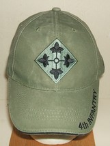 US Army logo civilian ballcap baseball cap 4th ID Infantry Division cott... - $20.00