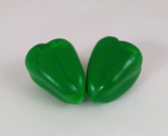 Vintage Green Bell Peppers 1.5&quot; Salt &amp; Pepper Shakers - $9.89