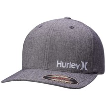 Hurley Men&#39;s Baseball Cap - Corp Stretch Fitted Hat, Size Large-X-Large, Light G - £38.36 GBP