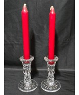 Vintage WATERFORD Style Single Light 5&quot; Candlestick - Pair Of 2 READ DES... - €20,45 EUR