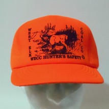 Vintage West Elk Coal Co Men Hat Hunters Safety Orange Cap Falcon Headwear - $32.65