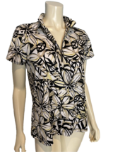 Weekends by Chico&#39;s Women&#39;s Garden Painter Stella SS Top Size S NWT - $27.54