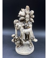 Aztec Indian Warrior Sleeping &quot;La mujer dormida&quot; Holding Woman 7.5” Statue - $1,884.42 MXN