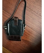 Vintage Brighton Black Brown Leather Cell Phone Card Holder Case - £15.73 GBP