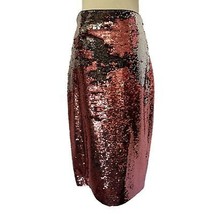 Eve Mendes New York &amp; Company Pink Kat Sequin Skirt Size S - £31.15 GBP