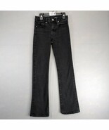 Zara Black Denim Bootcut Jeans Women&#39;s 2 Mid-Rise 24x28&quot; Stretch Streetw... - $367.50 MXN