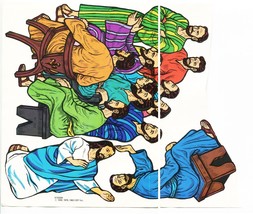 Flannel Board Bible Story Figure Sheet Vintage Religious Illustrations C... - £7.63 GBP