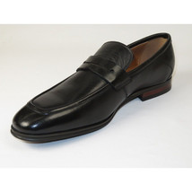 Men's Shoes Steve Madden Soft Leather upper Slip On Penny Acheron Black image 4