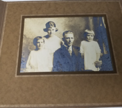 1905 Family Photo Husband Wife Son Daughter Peoria Illinois High Stiff Collar - £9.10 GBP