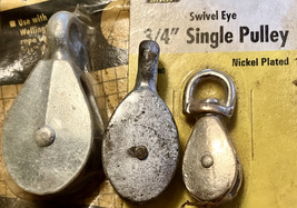 Pulleys --swivel eye 3/4&quot; &amp; larger .... get all three pulleys   - £10.91 GBP