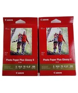 Lot of 2 Canon Photo Paper Plus Glossy II PP-301 4”x6&quot; 100 Sheets Each -... - $19.17
