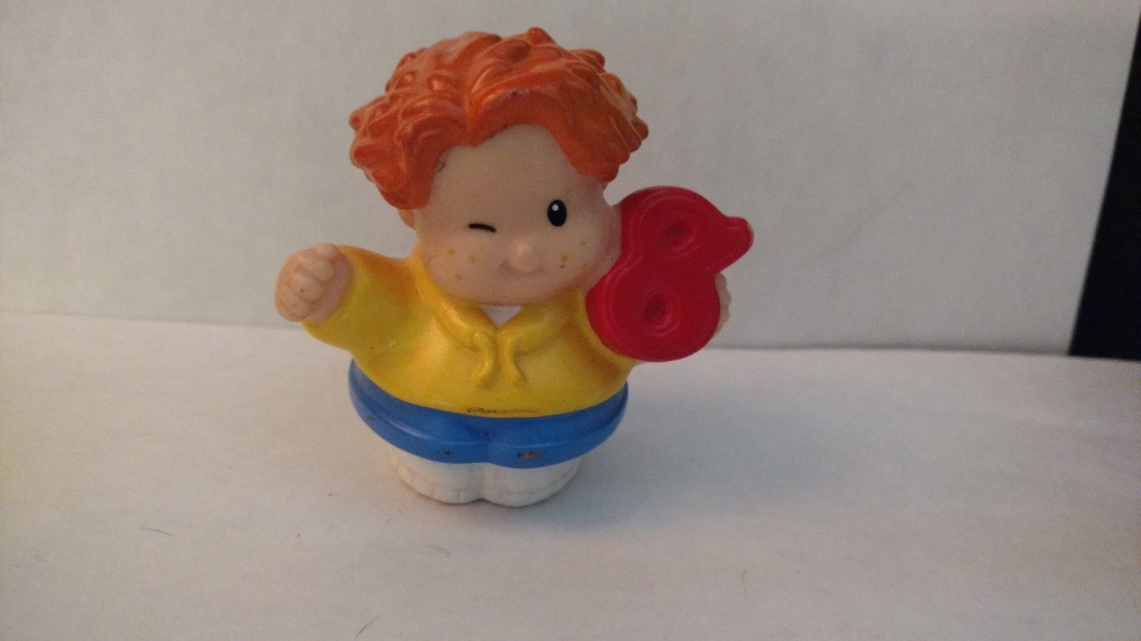Fisher Price Little People Red Haired School Boy holding #8 - $5.00