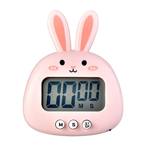 Cartoon Bunny Electronic Timer LCD Screen 99 Minutes Kitchen Cooking Tim... - $13.85