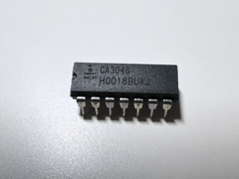 1X CA3046 Intersil 5 NPN Transistor Array DC to 120MHz DIP-14 - $4.00